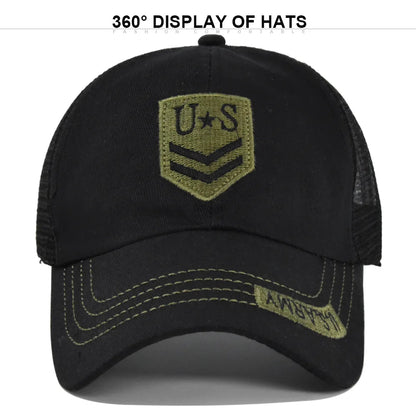 Summer Mesh Baseball Cap Men Adjustable Breathable Cotton Streetwear Outdoor Sports Sun Visor Hat