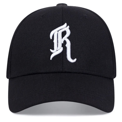 Letter Embroidery R Baseball Caps Women Men Autumn Winter Cotton Adjustable Snapback Hat Casual Hip
