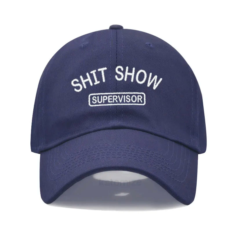 Men S Baseball Cap Women Sport Golf Caps Man Washed Cotton Shit Show Supervisor Embroidery Dad Hat