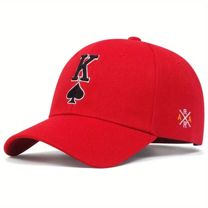 Hip Hop K Letter Baseball Cap Snapback Hat Poker Embroidered Golf Hats Outdoor Sports Leisure Caps