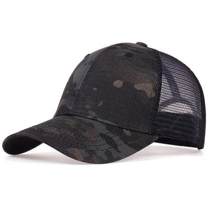 Mesh Summer Sun Hat Caps Men Women Adjustable Baseball Cap Trucker Hats Camouflage Jungle Tactical
