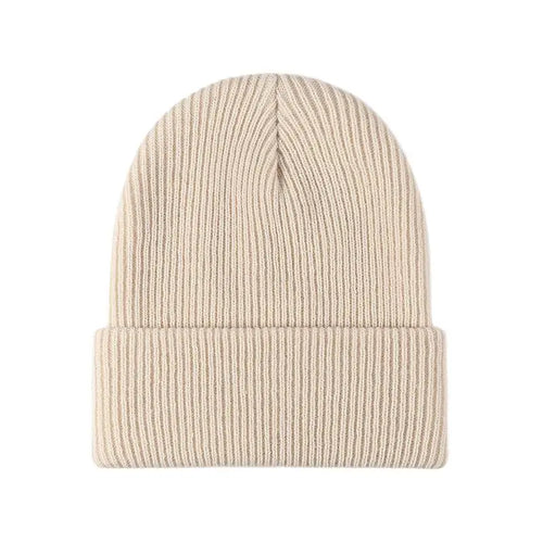 Women Men Autumn Winter Warm Beanie Hat Solid Color Lady Male Stretch Knitted Crochet Beanies Cap