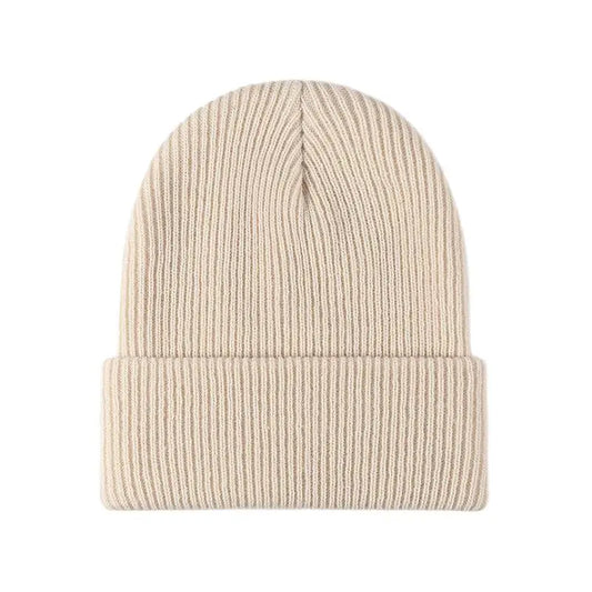Women Men Autumn Winter Warm Beanie Hat Solid Color Lady Male Stretch Knitted Crochet Beanies Cap