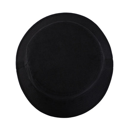 100 Cotton Solid Color Bucket Hat Summer Sun Protection Breathable Round Crown