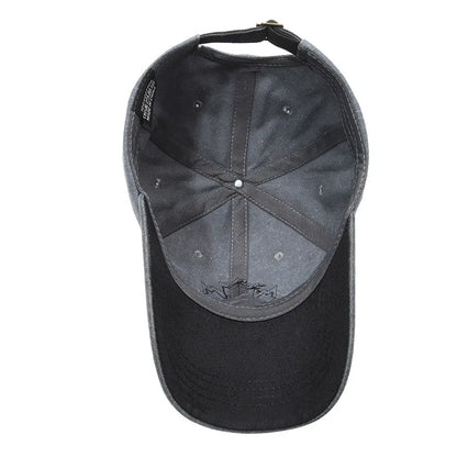 European American Maple Leaf Retro Baseball Men Women Washed Cotton Duck Tongue Spring Summer