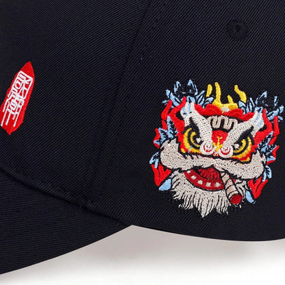 Baseball Cap Chinese Style Embroidery Sun Caps Men Women Unisex-Teens Embroidered Snapback Flat Hip