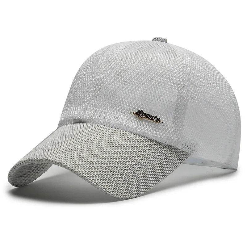 Canada Summer For Men Letter Mesh Baseball Cap Sports Sun Visor Breathable Snapback Hat Male Outdoor Stylish Simple Solid Kpop