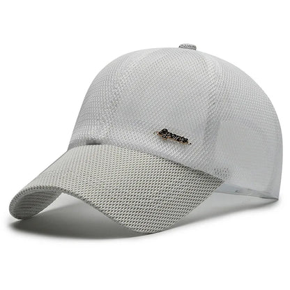 Canada Summer For Men Letter Mesh Baseball Cap Sports Sun Visor Breathable Snapback Hat Male Outdoor Stylish Simple Solid Kpop