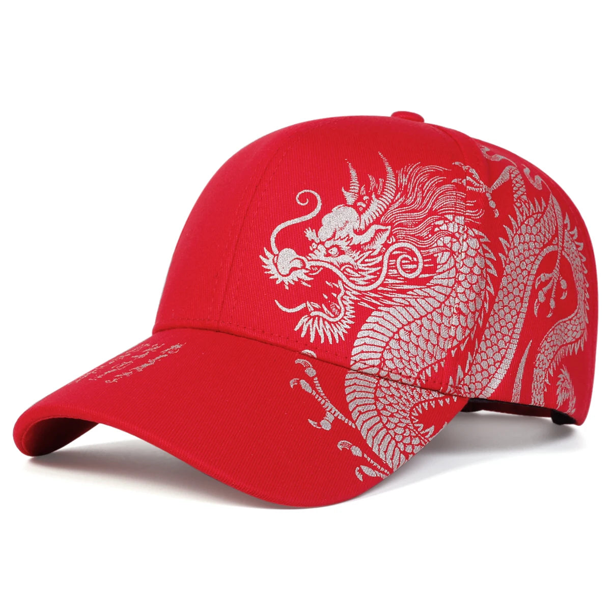 Unisex Golden Dragon Printing Baseball Caps Adjustable Casual Hats Spring Autumn Outdoor Sunscreen