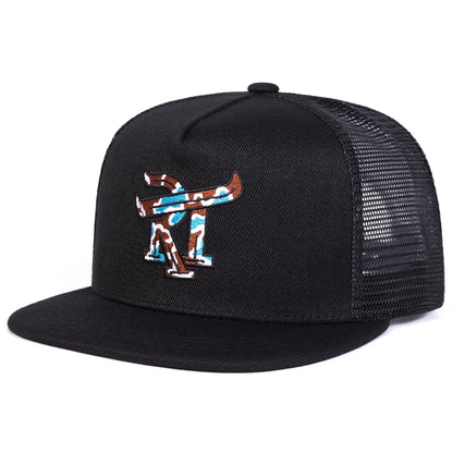 Unisex Rt Letter Embroidery Hip-Hop Net Hats Spring Summer Outdoor Adjustable Casual Baseball Caps