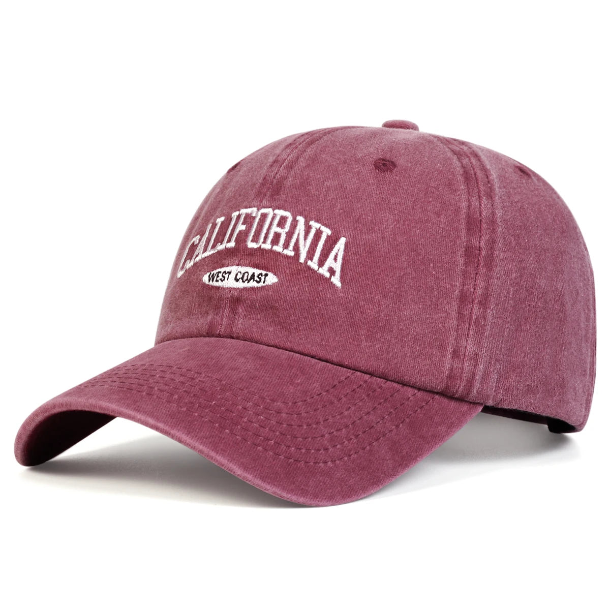 Unisex California Letter Embroidery Wash Baseball Caps Spring Autumn Outdoor Adjustable Casual Hats