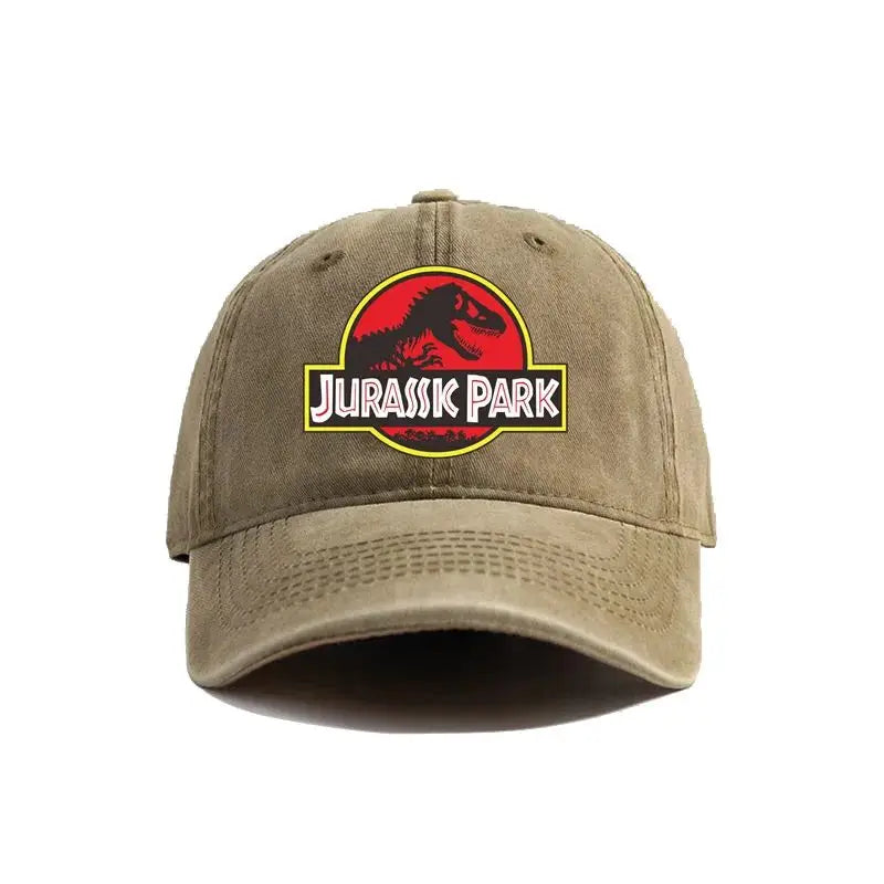 Jurassic Park Baseball Cap Distressed Hats Dinosaur Men Retro Outdoor Summer Adjustable Hat Casual