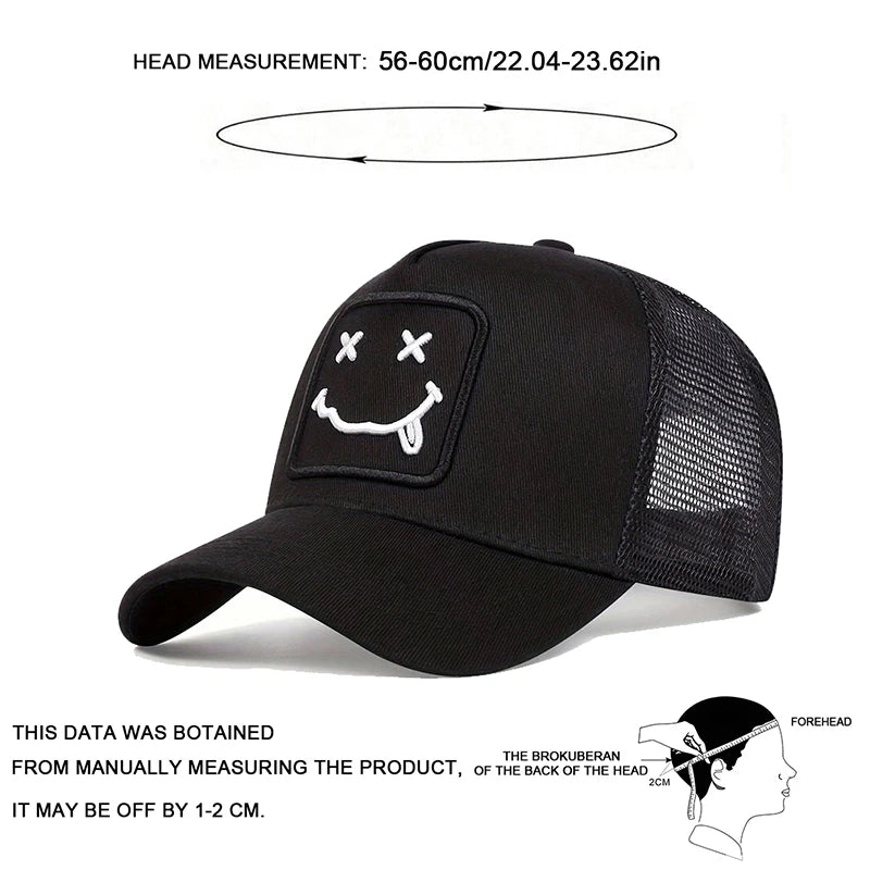 Unisex Xx Tongue Sticking Embroidery Baseball Net Caps Spring Summer Outdoor Adjustable Casual Hats