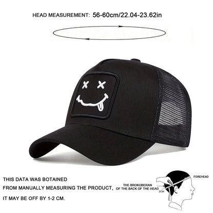 Unisex Xx Tongue Sticking Embroidery Baseball Net Caps Spring Summer Outdoor Adjustable Casual Hats
