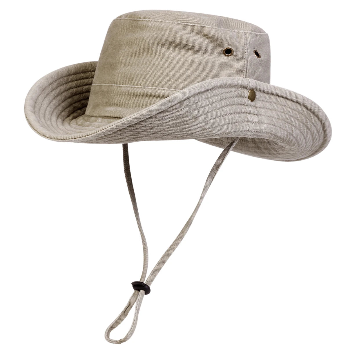 Men Big Eaved Solid Color Washed Bucket Hats Fishermen Caps Outdoor Casual Cap Sunscreen Hat