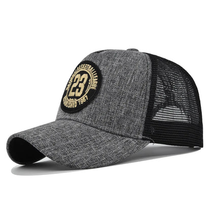 Fashion Trucker Caps 23 Embroidery Patch Four Seasons Snapback Sunscreen Baseball Cap for Men Women Adjustable Visor Hat Canada
