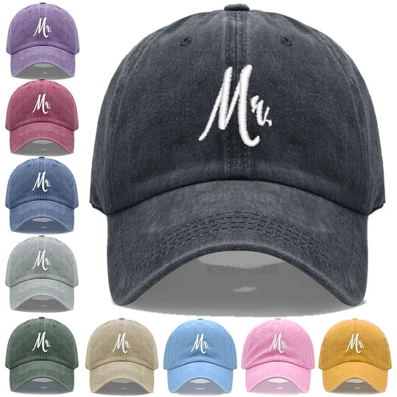 Matching Mr Mrs Baseball Cap Men S Women Cotton Embroidery Sport Golf Caps Bridal Gift Newlywed
