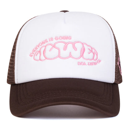 Unisex Everyone Is Going Embroidery Baseball Net Caps Spring Summer Outdoor Adjustable Casual Hats