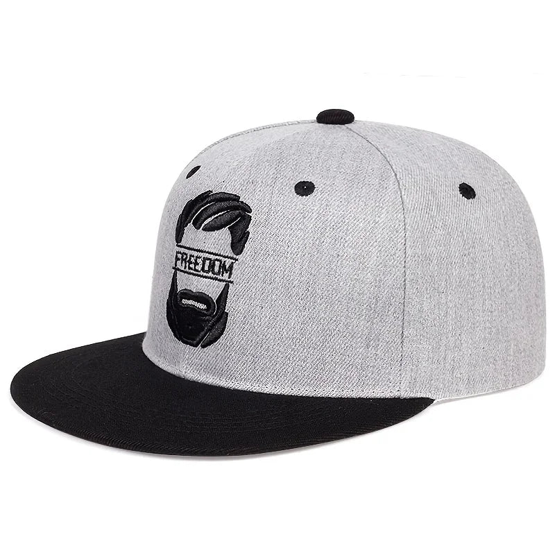 Unisex Uncle Beard Embroidery Hip-Hop Hats Spring Autumn Adjustable Casual Snapback Baseball Caps