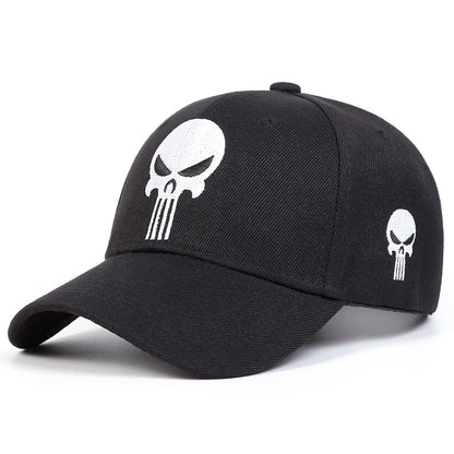 Unisex Skull Head Embroidery Baseball Caps Spring Autumn Outdoor Adjustable Casual Hats Sunscreen