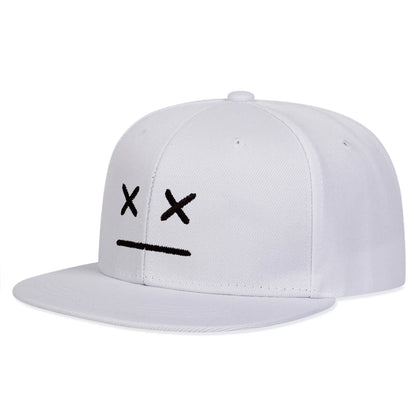 Unisex Personality Ghost Expression Embroidery Hip-Hop Hats Outdoor Adjustable Casual Baseball Caps