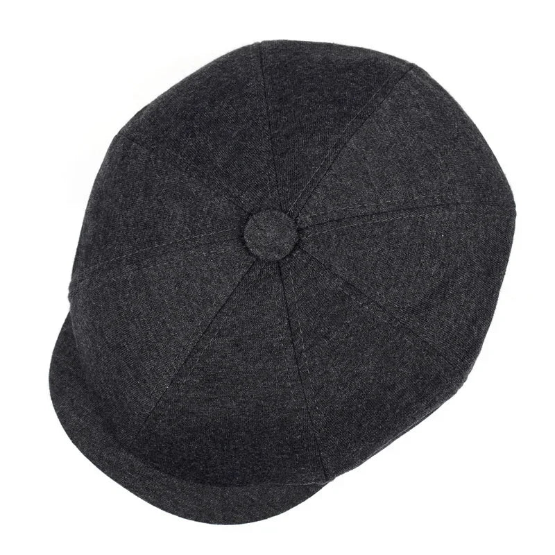 Retro British Style Newsboy Cap Men Vintage Luxury Unisex Octagonal Flat Capcotton Ascot Caps Khaki