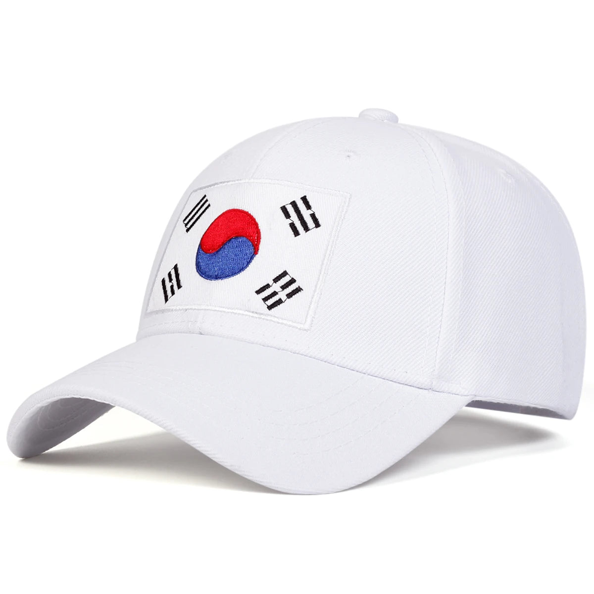 Unisex Korean Flag Embroidery Baseball Caps Spring Autumn Outdoor Adjustable Casual Hats Sunscreen