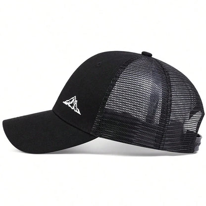 Unisex Mountain Range Embroidery Baseball Net Caps Spring Summer Outdoor Adjustable Casual Hats