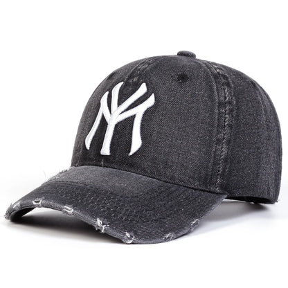Unisex Letter Embroidery Cowboy Baseball Caps Spring Autumn Outdoor Adjustable Casual Hats Sunscreen