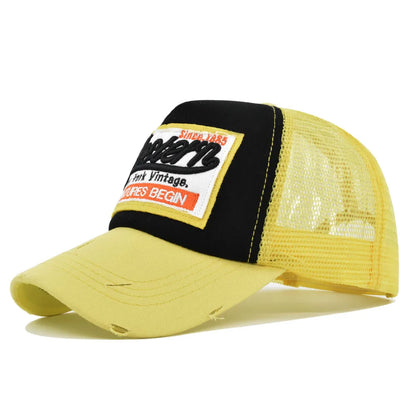 Spring Summer Men Women Baseball Cap Outdoor Sports Sunshade Sun Protection Hat Hip Hop Hat Mesh Breathable Adjustable Snapback