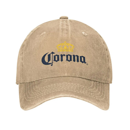 Corona Baseball Cap Classic Beer-Print Cowboy Hat Unisex Teens Trucker Dad Sunshade Running Hippie