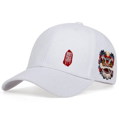 Baseball Cap Chinese Style Embroidery Sun Caps Men Women Unisex-Teens Embroidered Snapback Flat Hip