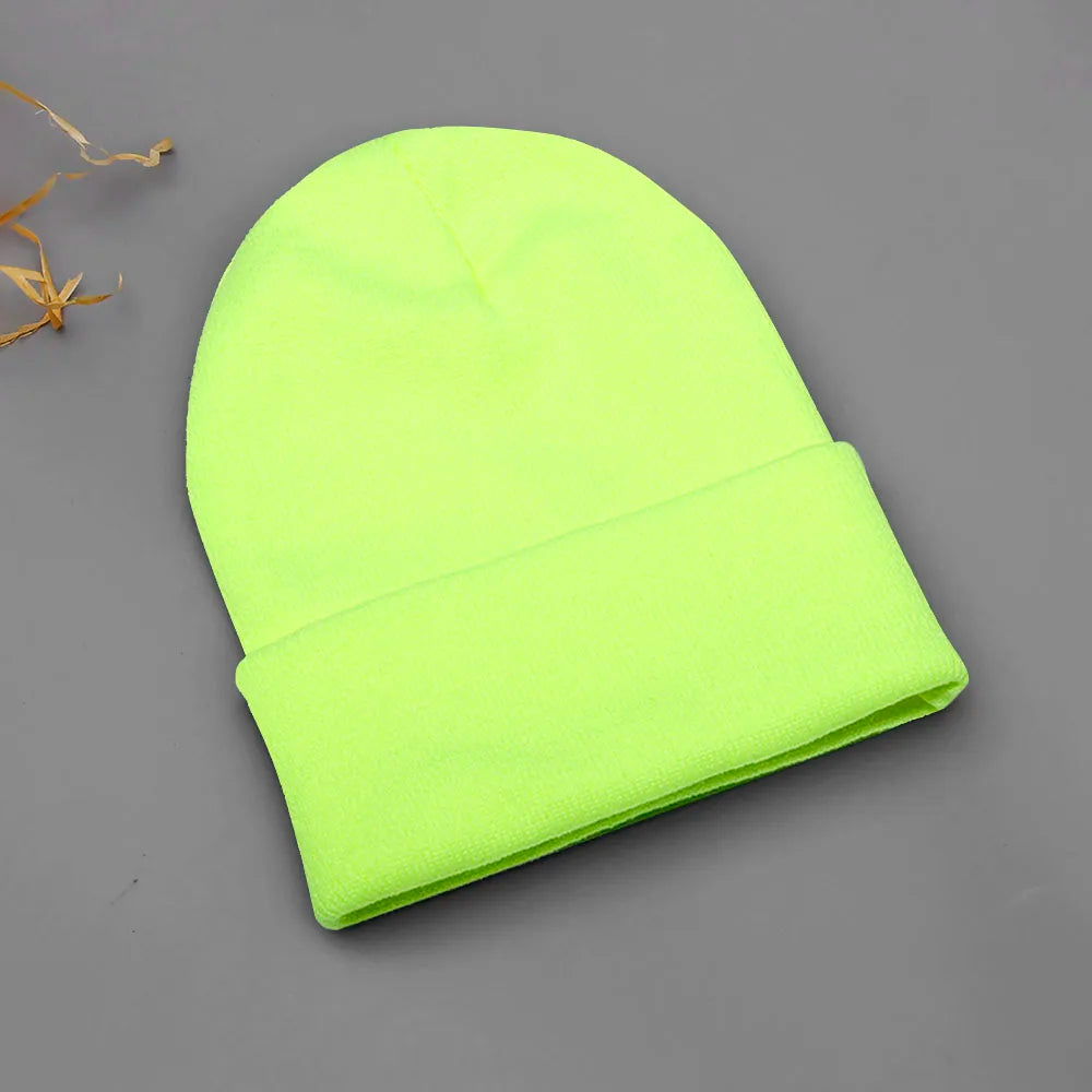 24 Colors Unisex Beanie Hat Men Women Winter Knit Caps Soft Ski Hats - Soft