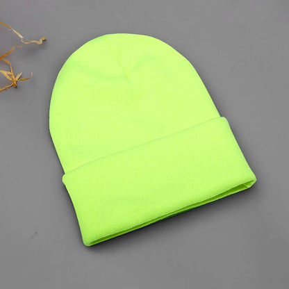 24 Colors Unisex Beanie Hat Men Women Winter Knit Caps Soft Ski Hats - Soft
