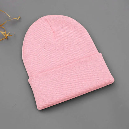 24 Colors Unisex Beanie Hat Men Women Winter Knit Caps Soft Ski Hats - Soft
