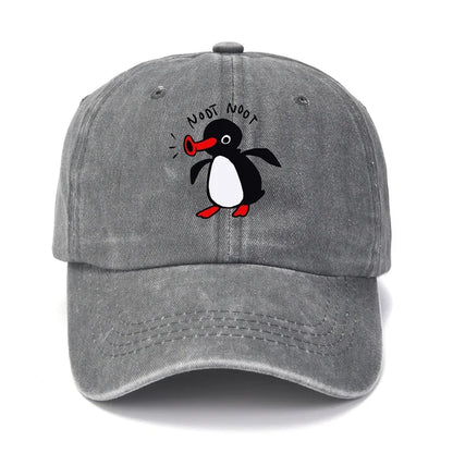 New Pingu Pinga Penguin TV Print Baseball Caps Unisex Washed Denim Noot Dad Cap Men Women 100% Cotton Visor Protection Snapback
