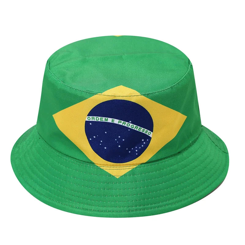 Countries National Flag Bucket Hat Men Women Football Fan Party Cup Reversible Sun Soccer Fans