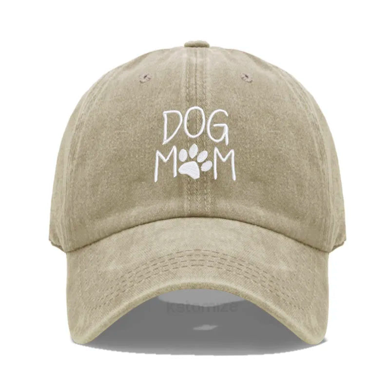 Dog Mom Embroidered Baseball Cap Women Men Adjustable Soft Cotton Dad Hat Unisex Classic Golf Caps