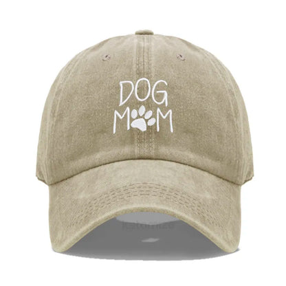 Dog Mom Embroidered Baseball Cap Women Men Adjustable Soft Cotton Dad Hat Unisex Classic Golf Caps