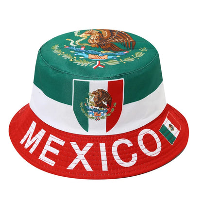 Countries National Flag Bucket Hat Men Women Football Fan Party Cup Reversible Sun Soccer Fans