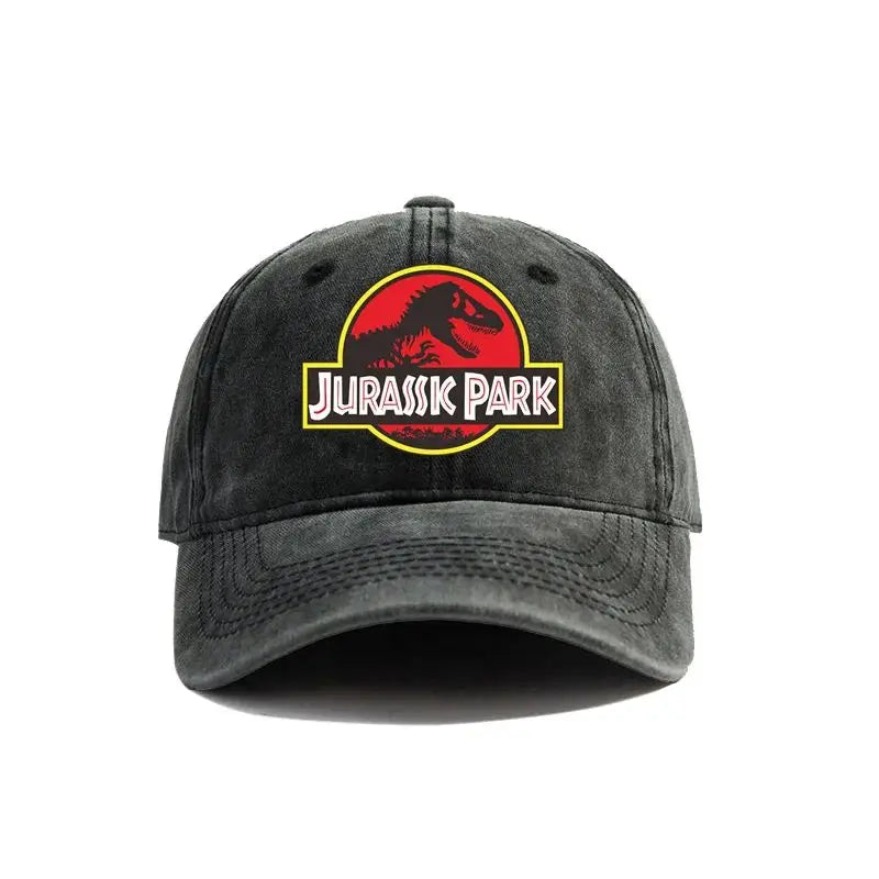 Jurassic Park Baseball Cap Distressed Hats Dinosaur Men Retro Outdoor Summer Adjustable Hat Casual