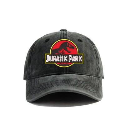 Jurassic Park Baseball Cap Distressed Hats Dinosaur Men Retro Outdoor Summer Adjustable Hat Casual