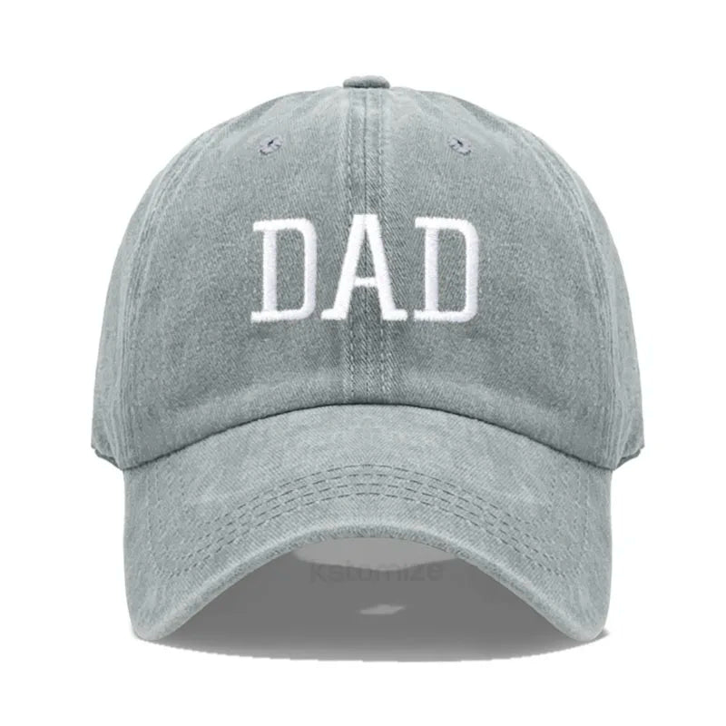 DAD MOM Embroidery Pure Cotton Men's Baseball Cap For Man  Womne's Fashion Sport Golf Caps Sun Hat Dropshipping