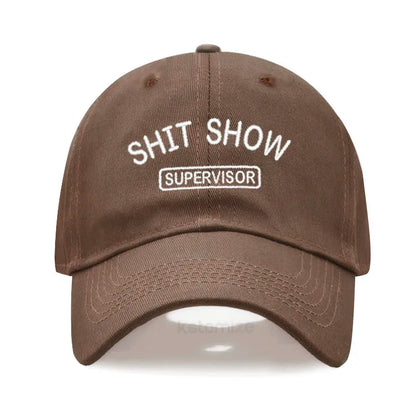 Men S Baseball Cap Women Sport Golf Caps Man Washed Cotton Shit Show Supervisor Embroidery Dad Hat