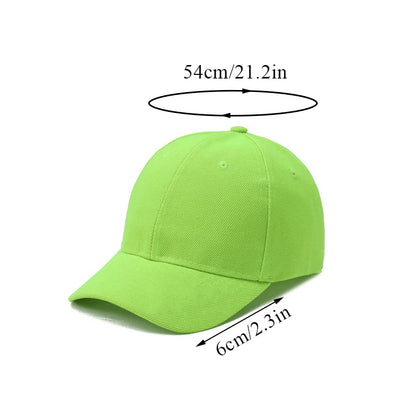 Summer Children Peaked Caps Students Kids Baseball Cap Boy Girl Solid Color Cotton Adjustable Hats