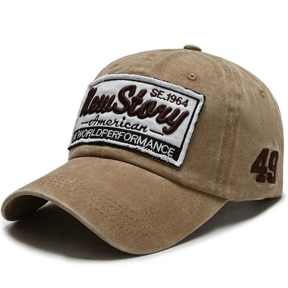 Hat Men's Washed Cloth Cap Korean Outdoor Sunscreen Hat Casual And Versatile Street Spring And Autumn Sunshade Baseball Cap