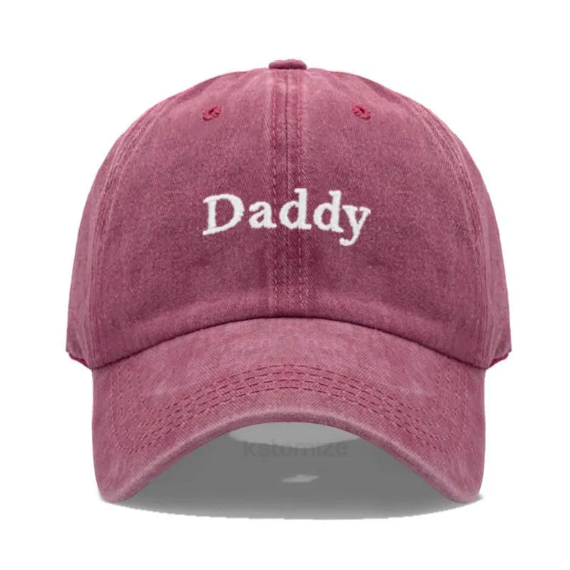 Daddy Mommy Embroidery Baseball Cap Men Women Unisex Soft Washed Cotton Hats Father S Mother Day