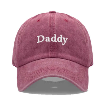 Daddy Mommy Embroidery Baseball Cap Men Women Unisex Soft Washed Cotton Hats Father S Mother Day