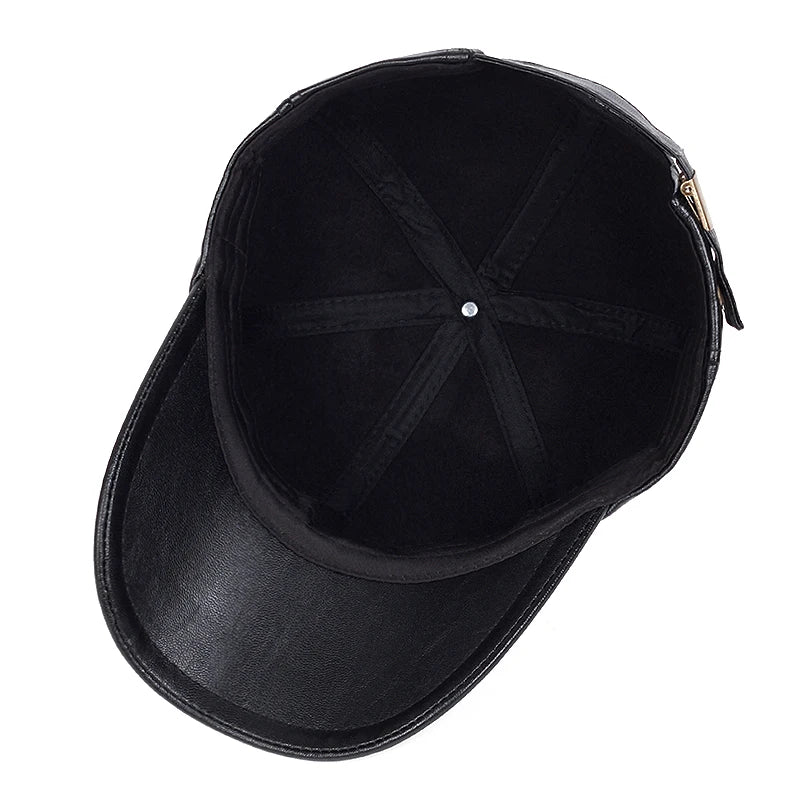 Autumn Winter Warm Leather Baseball Cap Hip Hop Snapback Hat Men Women Sports Casual Caps Dad Hats