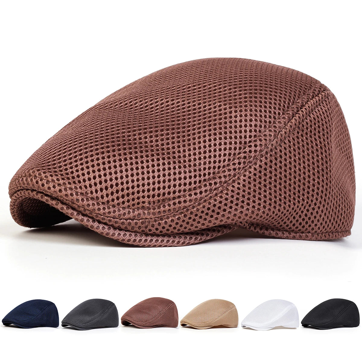 Men Mesh Breathability Newsboy Caps British Painters Hats Spring Summer Flat Cap Hip Hop Berets